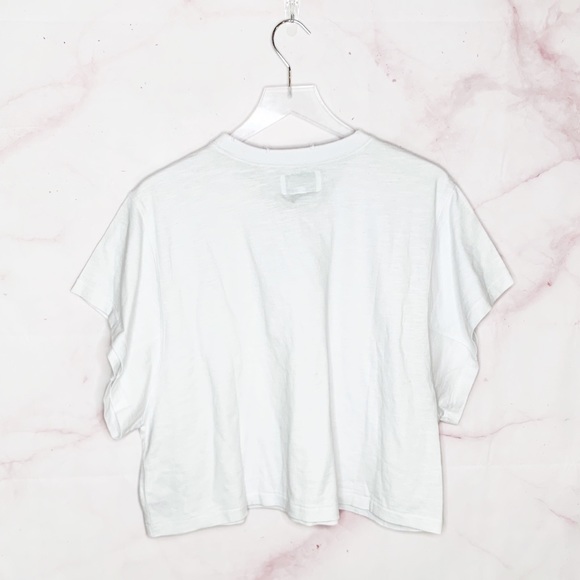 Current Elliott Distressed White Tee - Picture 3 of 7